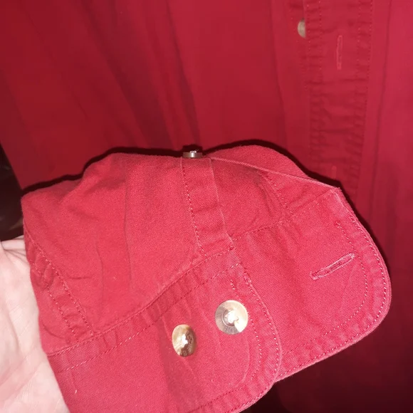 Men's Eddie bauer XXL Red Long sleeve button shirt - Picture 4 of 8